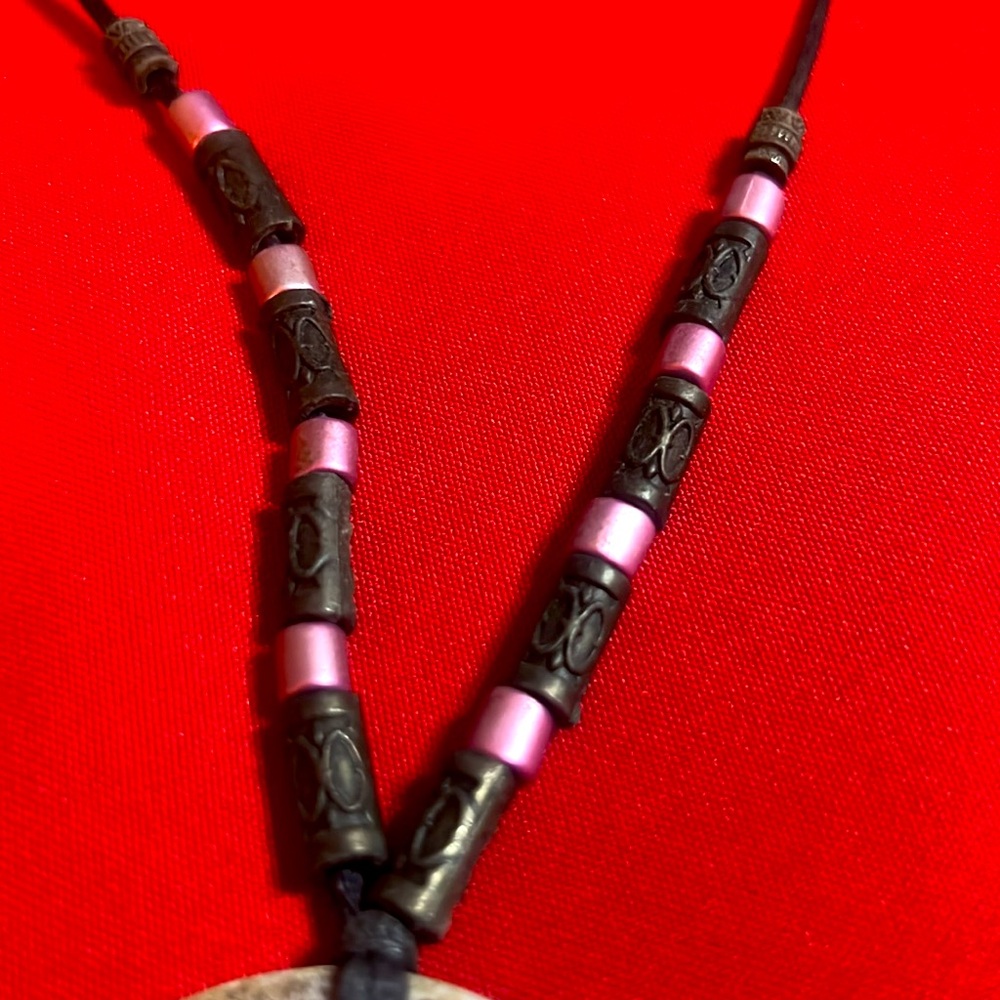 LEATHER &SEASHELL & SILVER Neckless From Mediterranean 🏖️☀️🏖️ - Picture 3 of 4